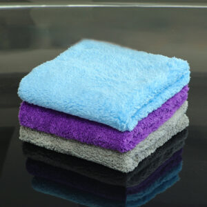 Coral velvet cut edge car wash towel