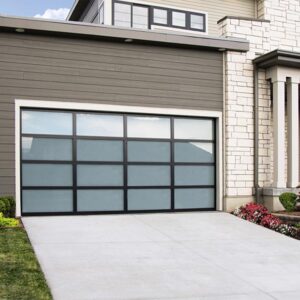 Alloy Tempered Glass Garage Door